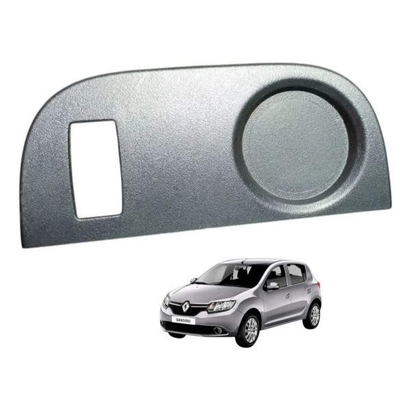 Moldura Botao Sensor Estacionamento Sandero Logan 2015 2020 Cinza-escuro
