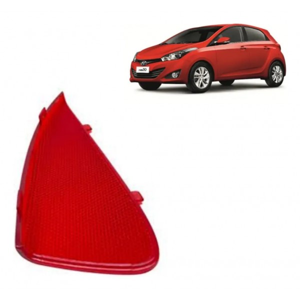 Refletor Olho Gato Porta Diant Esq Hyundai Hb20 2013 A 2019 Vermelho