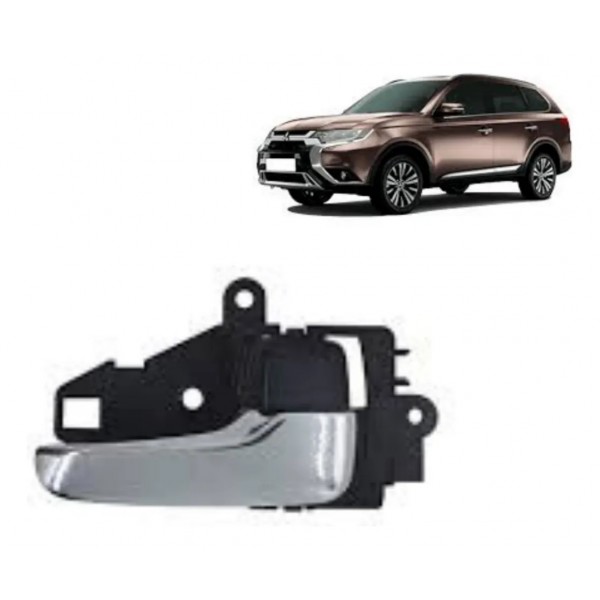 Maçaneta Inter Porta Diant Dir Mitsubishi Outlander Mn105360 Prateado Dianteira