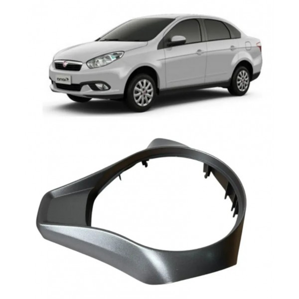 Moldura Do Volante Aplique Central Novo Palio Grand Siena Cinza