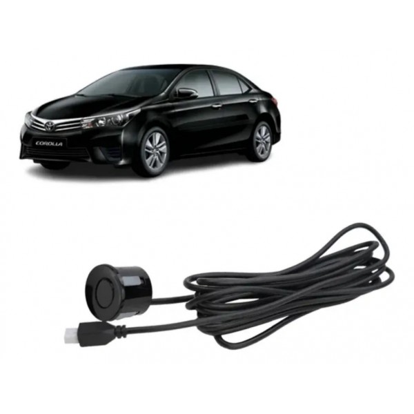 Sensor De Estacionamento 4 Pontos Traseiro Universal Preto