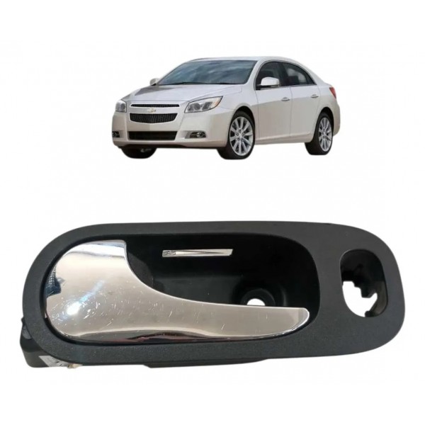 Macaneta Interna Dianteira Esquerda Gm Malibu 2010 2011 2012 Prateado Dianteira