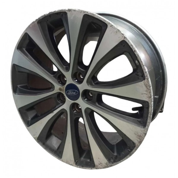 Roda R18 5x108 Ford Fusion Titanium Com Detalhes 2018 2019  Cinza