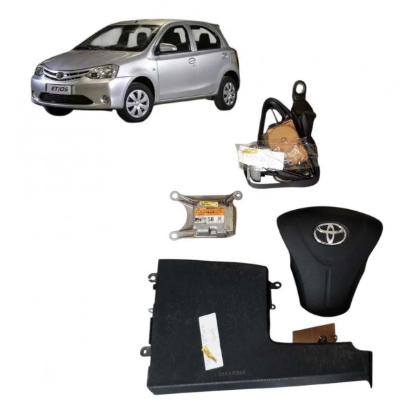 Kit Airbag Toyota Etios 2011 2012 2013 2014 2015 Preto Preto