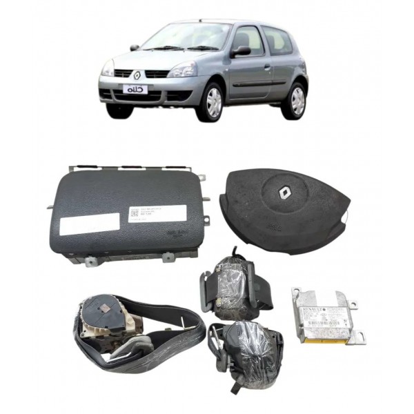 Kit Airbag Renault Clio 2006 2007 2008 2009 2010 2011 2012  Preto