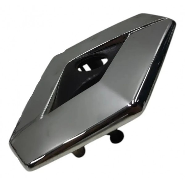 Emblema Porta Malas Com Furo Camera Ré Renault Kwid 2023 Prateado