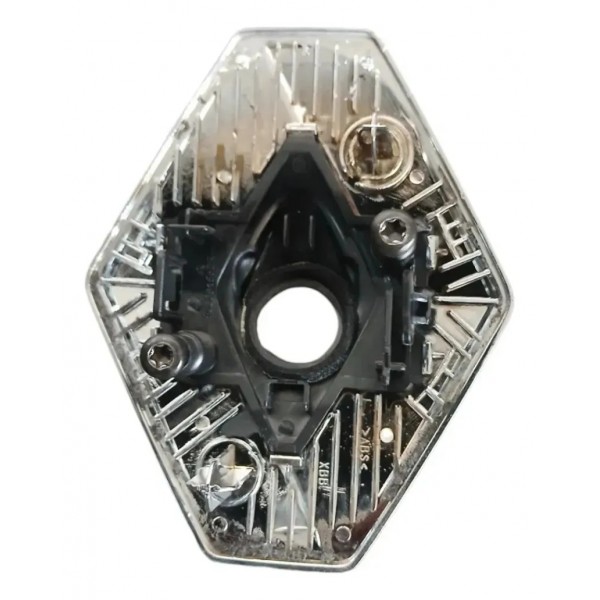 Emblema Porta Malas Com Furo Camera Ré Renault Kwid 2023 Prateado