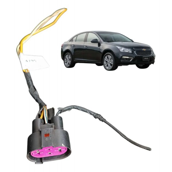 Plug Conector Eletroventilador Chevrolet Cruze 2015 3 Fios
