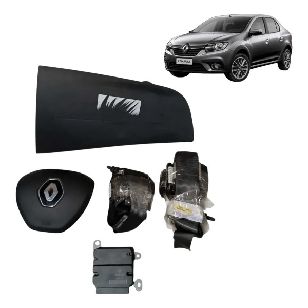 Kit Airbag Renault Sandero Logan 2020/2021/2022/2023/24 Preto
