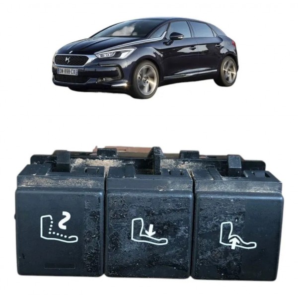 Botão Regulagem Lombar Banco Motorista Ds5 2013 A 2016 Preto