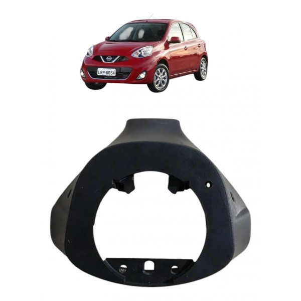 Moldura Capa Volante Nissan March Sentra 2015 2016 Preto