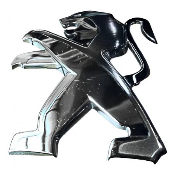 Emblema Logo Tampa Traseira Peugeot 208 9673873277 Original Prata
