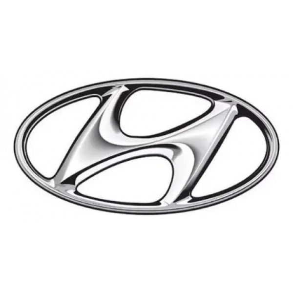 Emblema Logo Grade Hyundai I30 2009 2010 2011 2012 Prateado