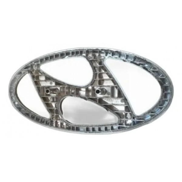 Emblema Logo Grade Hyundai I30 2009 2010 2011 2012 Prateado