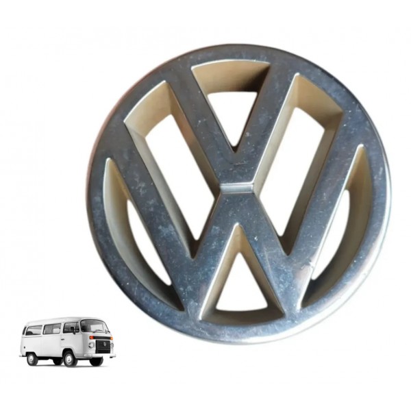 Emblema Dianteiro Vw Kombi 1997/2011 Original 3a0853601 Prateado