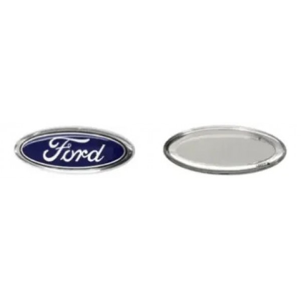 Emblema Grade Dianteira Ford Fiesta Hatch Sedan 2010 A 2014 Prateado