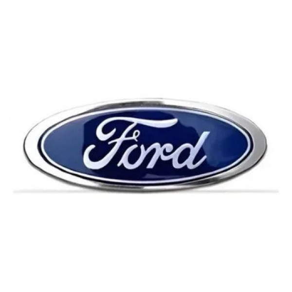 Emblema Grade Dianteira Ford Fiesta Hatch Sedan 2010 A 2014 Prateado