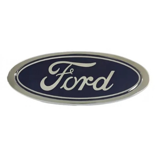 Emblema Grade Dianteira Ford Fiesta Hatch Sedan 2010 A 2014 Prateado