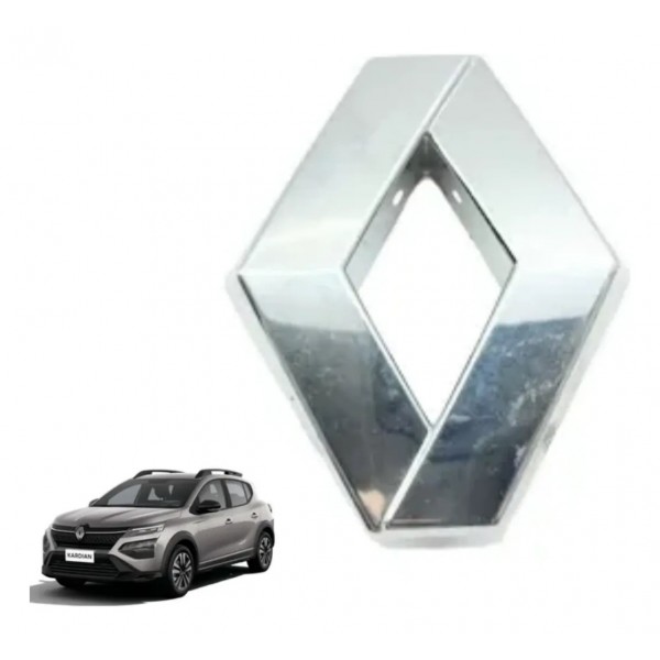 Emblema Tampa Traseira 10cm Sandero Megane 07/16 N0503377 Prateado