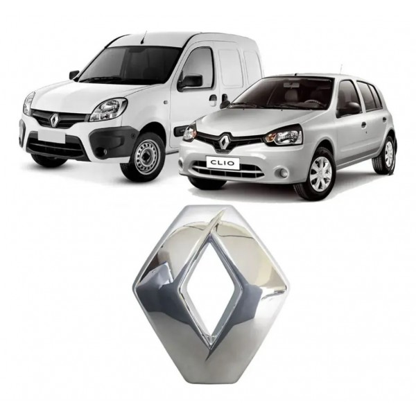 Emblema Grade Renault Kangoo 2015 2016 2017 2018 2019 2020 Prateado