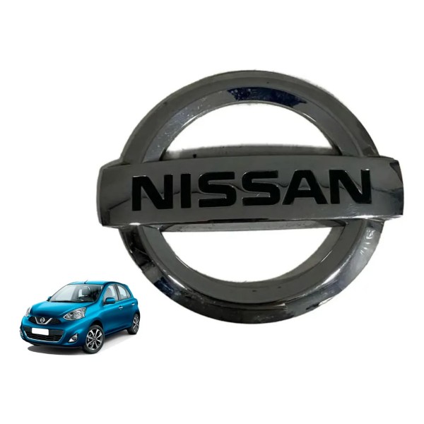 Emblema Dianteiro Nissan March 2013 2014 2015 2016 Prateado