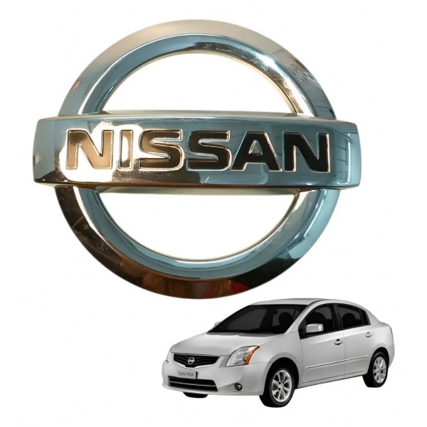 Emblema Traseiro Nissan Sentra 2.0 2011 2012 90890em40a Prateado