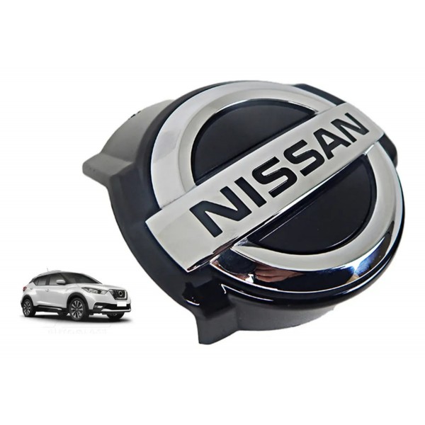 Emblema Tampa Traseira Nissan Kicks 2017 2022 Preto