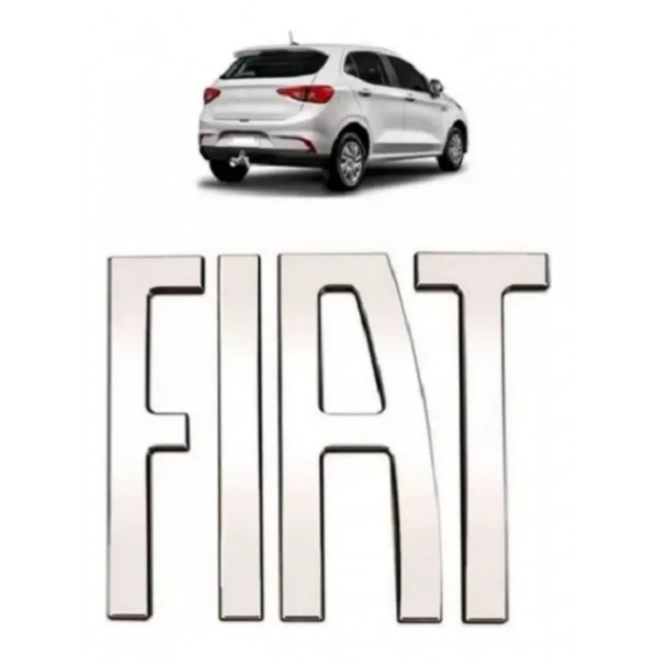 Emblema Fiat Cromado Argo 2017 2018 2019 20 2021 2022 2023 Prateado