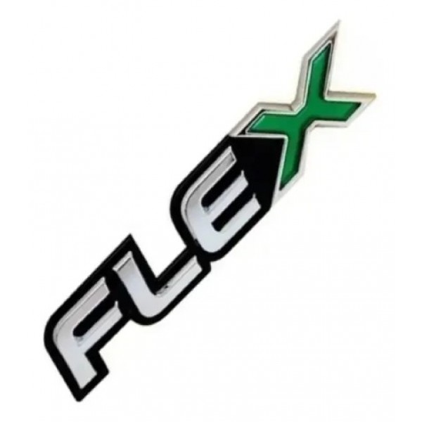 Emblema Flex Traseiro Mala Sportage Picanto Cerato Até 2017 Preto E Cromado