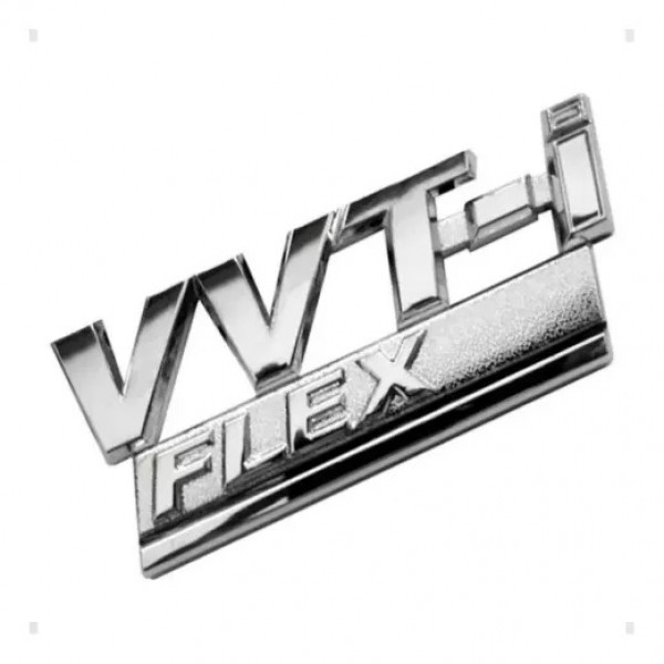 Emblema Letreiro Vvt-i Flex Para-lama Toyota Corolla Cromado