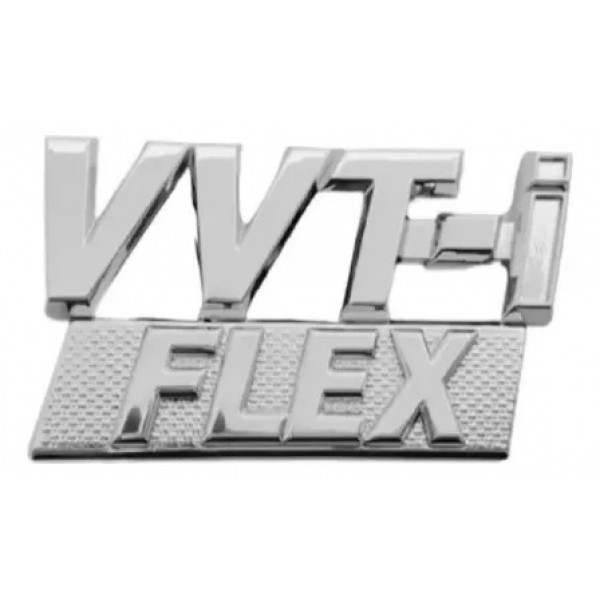 Emblema Letreiro Vvt-i Flex Para-lama Toyota Corolla Cromado