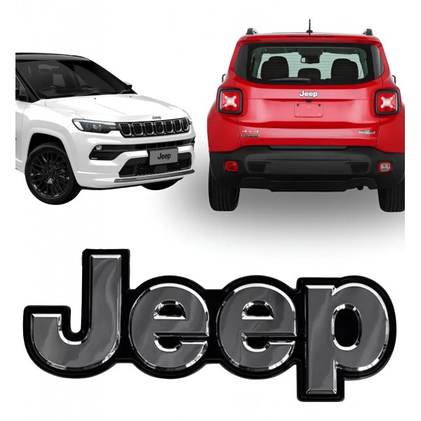 Emblema Tras Jeep Renegade E Compass Original 2015 A 2022 Prateado