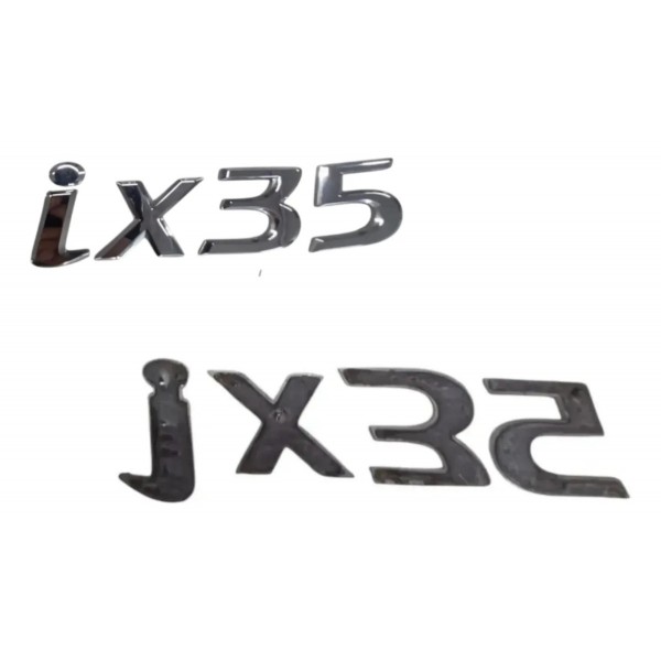 Emblema Letreiro Ix35 2010 2011 2012 2013 2014 2015 Prateado