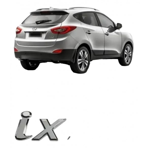 Emblema Letreiro Ix35 2010 2011 2012 2013 2014 2015 Prateado