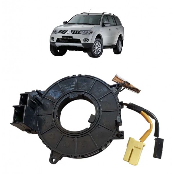 Cinta Airbag Volante Mitsubishi Pajero Dakar 2012 2013 2014 Preto
