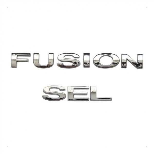 Kit Emblemas Letreiro Fusion + Sel  2010 A 2012  Cod 794/829 Prateado
