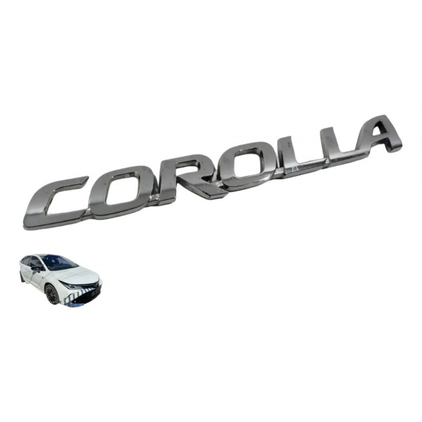 Emblema Letras Tampa Traseira Toyota Corolla Grs 2022 Orig Prateado