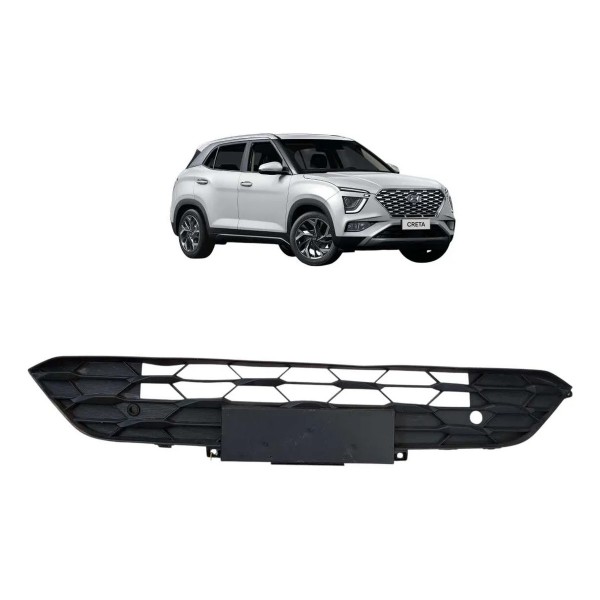 Grade Inferior Dianteira Parachoque Creta 2022 2023 2024  Preto Fosco