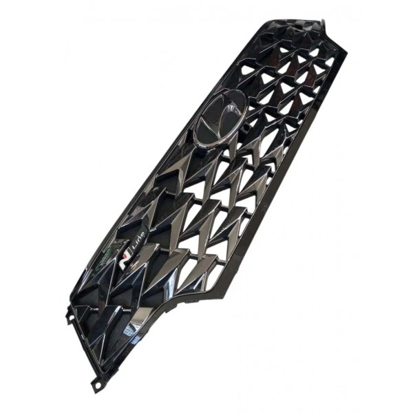 Grade Frontal Superior Dianteira Creta N Line 2022 2023 2024 Preto Brilhante