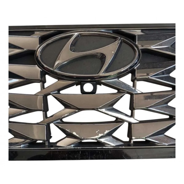 Grade Frontal Superior Dianteira Creta N Line 2022 2023 2024 Preto Brilhante