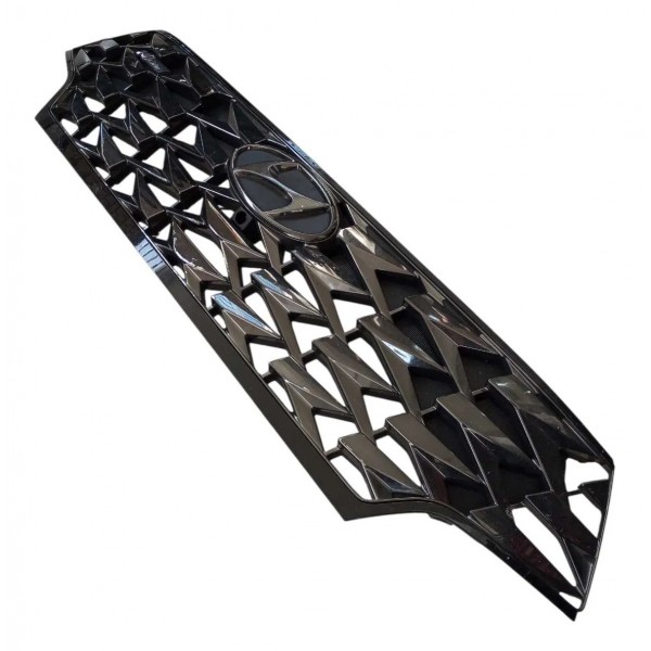 Grade Frontal Superior Dianteira Creta N Line 2022 2023 2024 Preto Brilhante