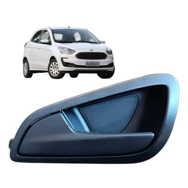 Macaneta Interna Traseira Esquerda Ford Ka 2017 2018 2021 Preto Traseira