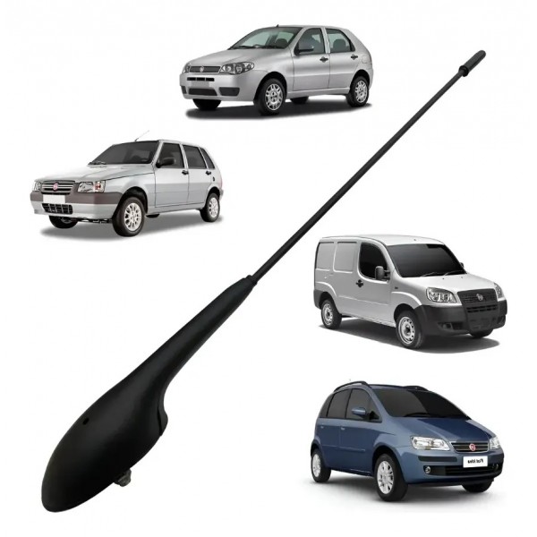 Antena De Teto S/ Cabo Fiat Palio Siena Strada Uno Preto