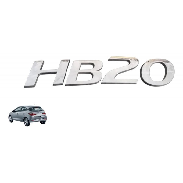 Emblema Letreiro Hb20 Traseira Compatível Hb20 2020 Acima Cromado