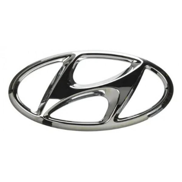 Emblema Da Grade Genuino Hyundai Hb20 Prata