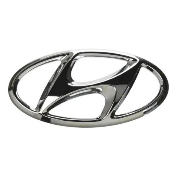 Emblema Da Grade Genuino Hyundai Hb20 Prata
