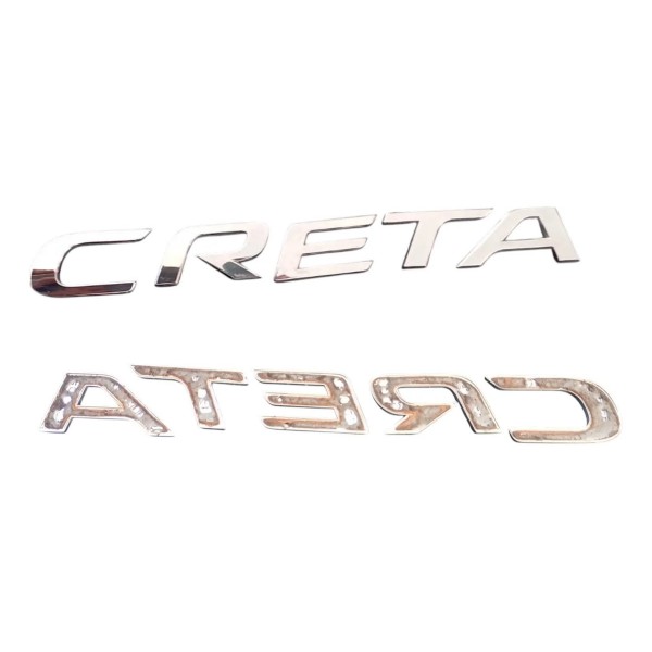 Emblema Letreiro Cromado Creta Todos 2017/2019 Novo Cromado