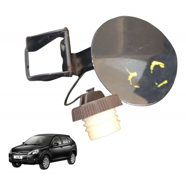 Tampa Portinhola Tanque Combustível Jac J3 2011 A 2014 Preto 2014