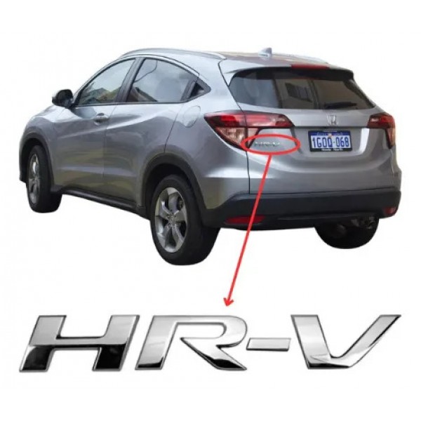 Emblema Letreiro Hr-v Honda Hrv Mala Cromado Traseiro Cromado