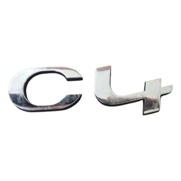 Aplique Letreiro Emblema C4 Citroen 2013 14 15 16 17 2018 Cromado